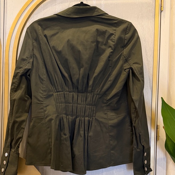 White House Black Market Dark Green Blazer - Picture 6 of 10